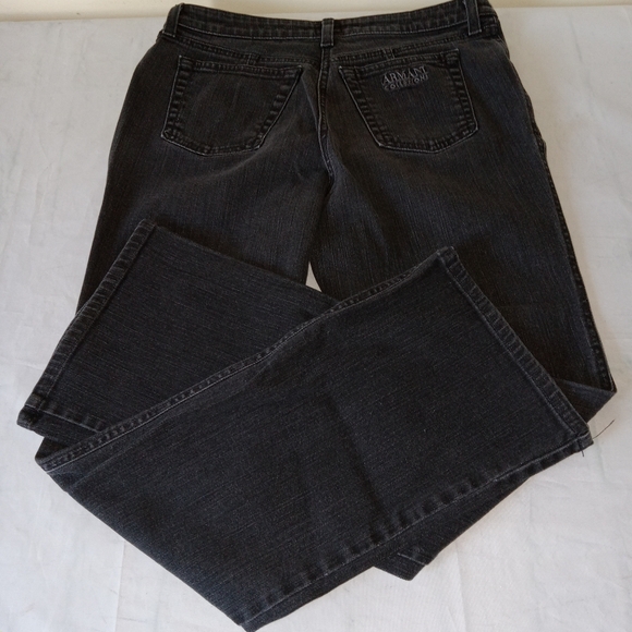 Women's Armani Collezioni Black Mid Rise Bootcut Jeans 8 - Picture 11 of 14